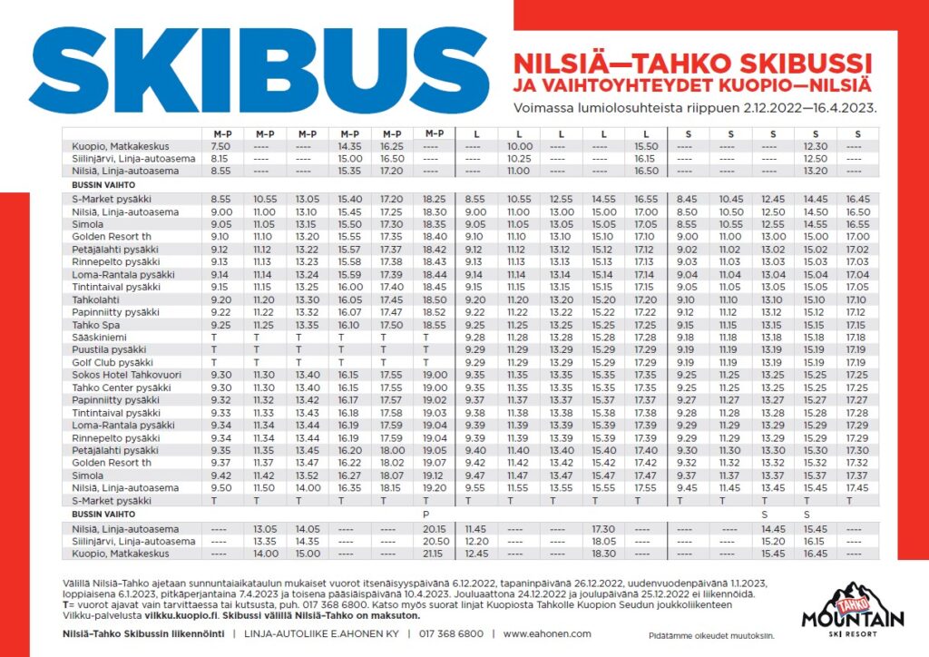 SkiBussi – Tahko Mountain